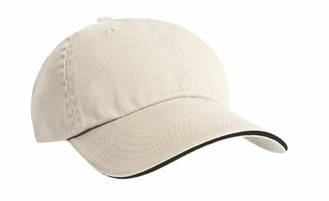 Unconstructed Chino Washed Cotton Twill Cap w/Sandwich Bill