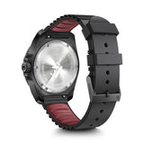 Journey Black Dial Watch w/Rubber Strap