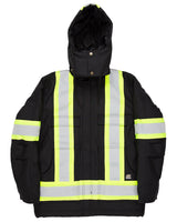 Berne Apparel Men's Safety Striped Arctic Insulated Chore Coat