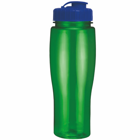 24 Oz. Contour Translucent Bottle w/ Flip Top Lid