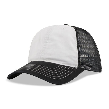 Bio-Washed Cotton Twill Front Cap w/Soft Mesh Sides & Back