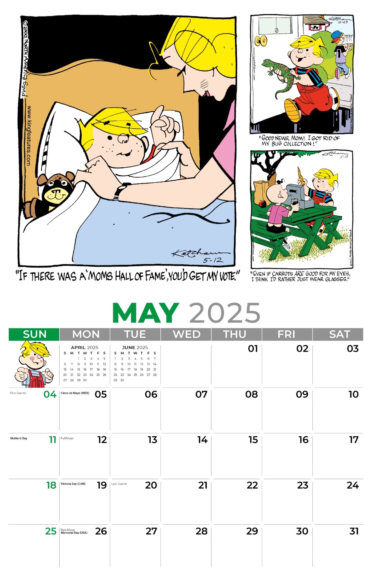 Galleria Wall Calendar 2025 Dennis the Menace