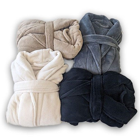 100% Polyester Coral Fleece Bath Robe Shawl Collar