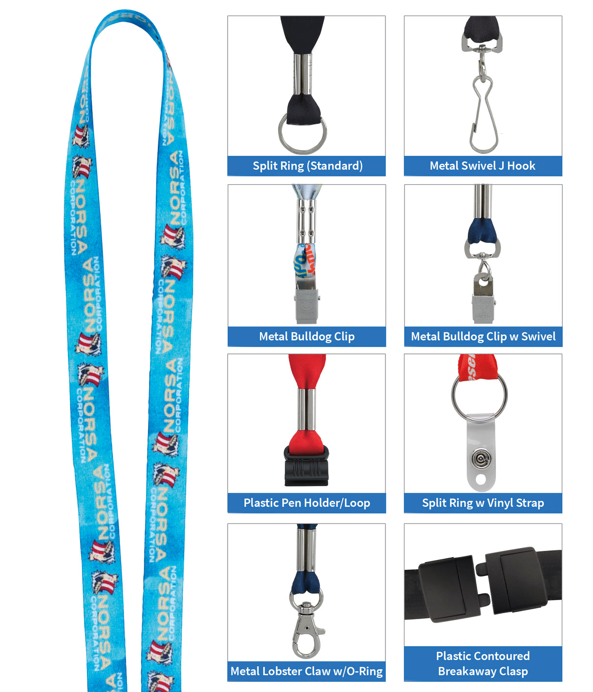 1/2" RPET 'Fine Print' Lanyard