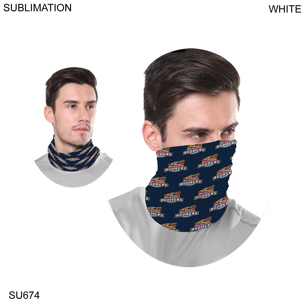 Team Neck Gaiter, Sublimated Multifunction Tubular Gaiter, Moisture wicking Fabric, 4way stretch