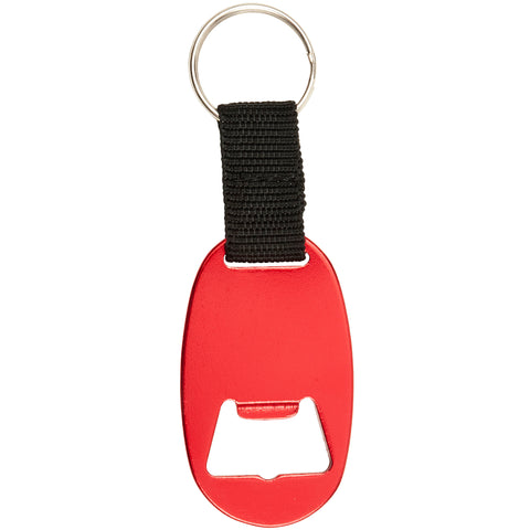 Oval Aluminum Bottle Opener w/ Key Ring