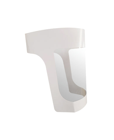 Eco-Disposable Face Sheld, Paperboard, White - Blank