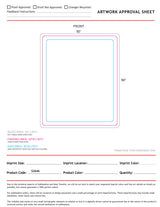 Sherpa Faux Wool Lined Micro Mink Throw, 50x60, Sublimated Edge to Edge 1 side