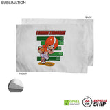 24 Hr Express Ship - Poplin White Pillowcase, 33x21, 2" End Hem, Fits standard pillow, Sublimated