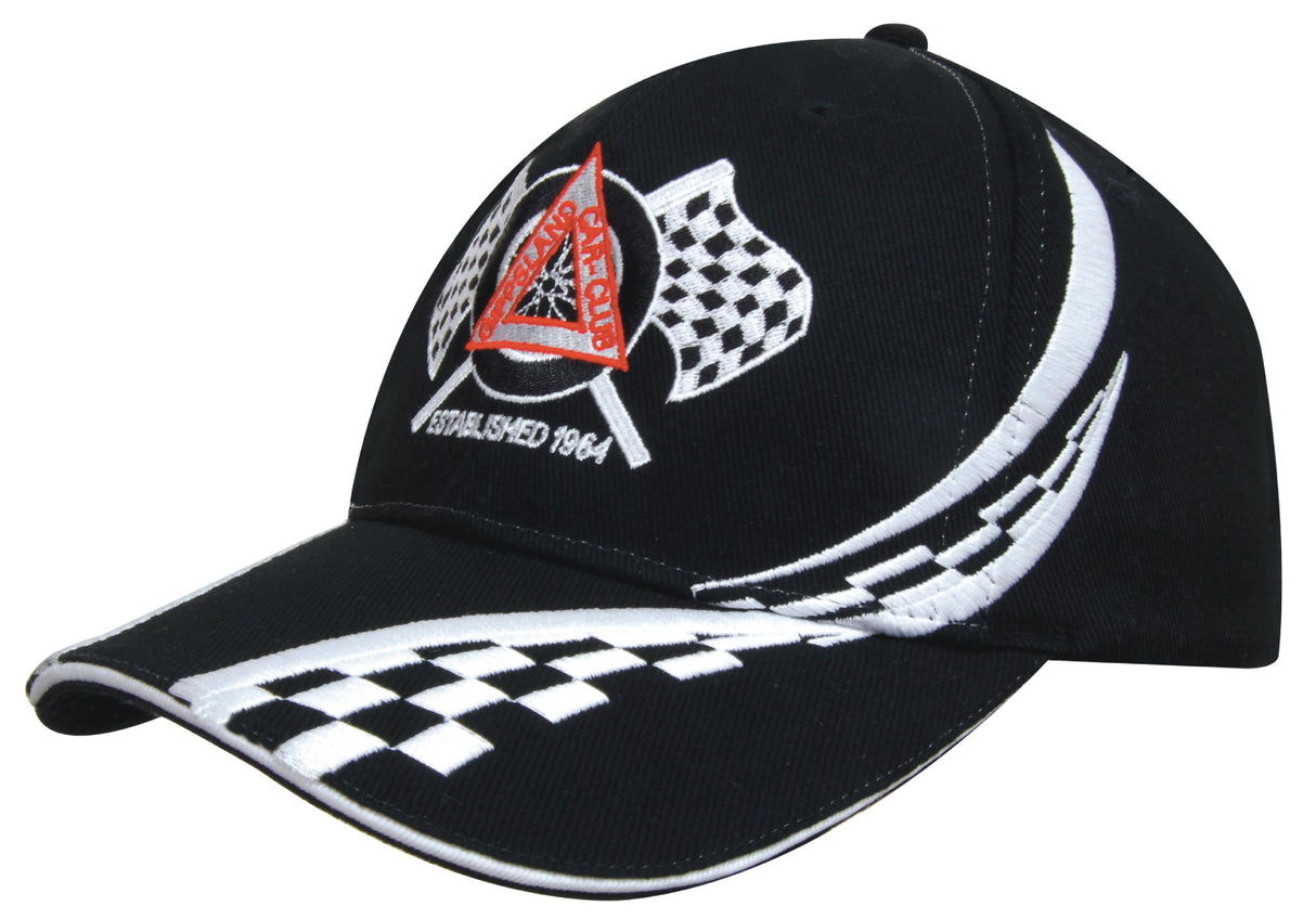 Brushed Heavy Cotton w/Swirling Checks & Sandwich Piping