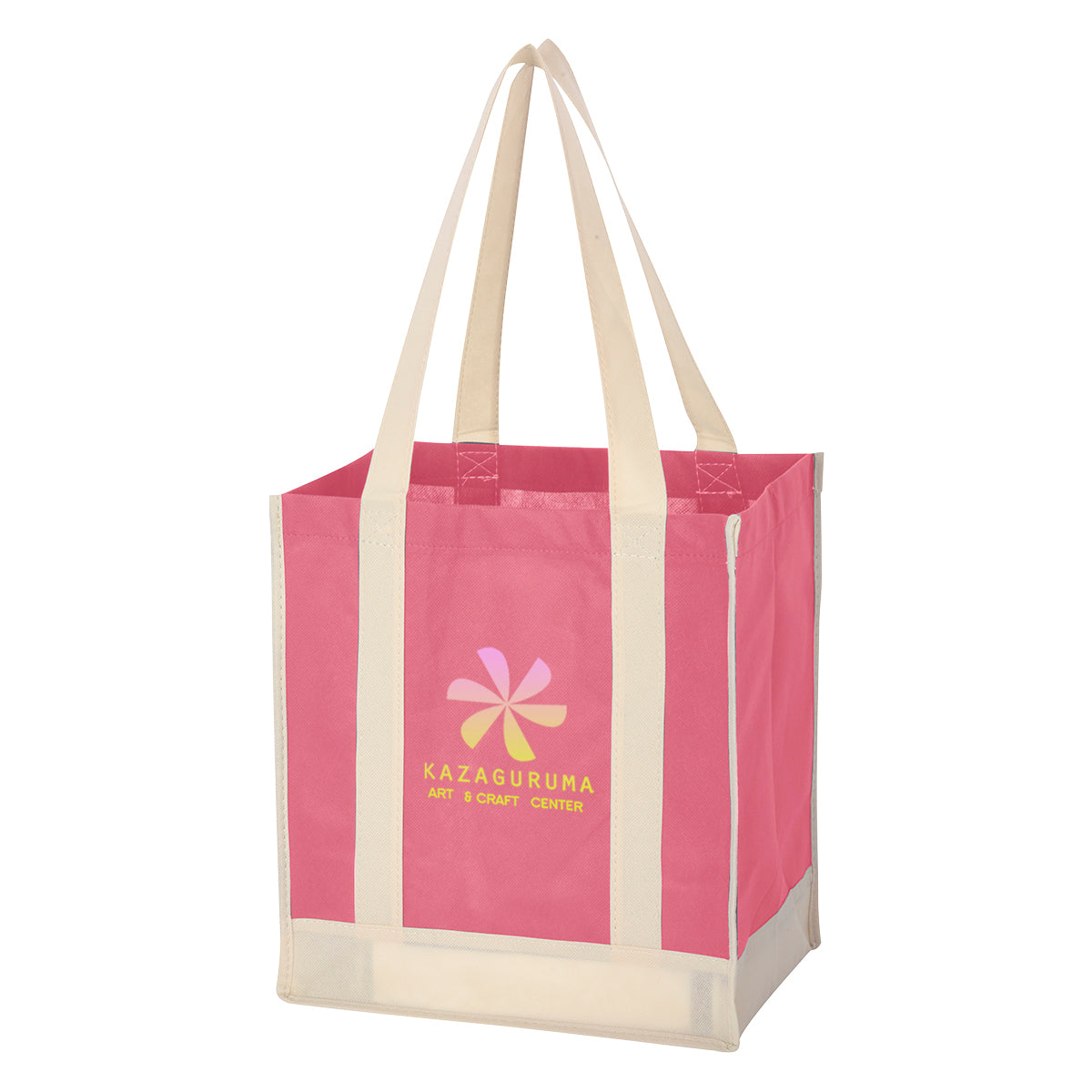 000440 Non-woven Two-tone Shopper Tote Bag