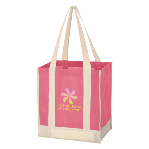 000440 Non-woven Two-tone Shopper Tote Bag