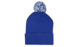 000968 Acrylic Toque Beanie w/Pom Pom