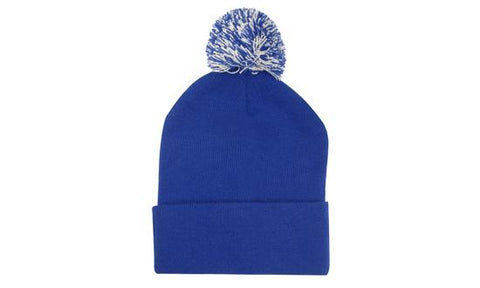 000968 Acrylic Toque Beanie w/Pom Pom