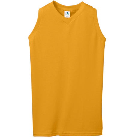 Girls' Sleeveless V-Neck Poly/Cotton Jersey