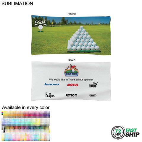 72 Hr Fast Ship - Golf Caddie Tournament Towel in Microfiber Terry, 22