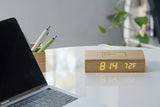Bamboo Wireless Charging Desk Clock