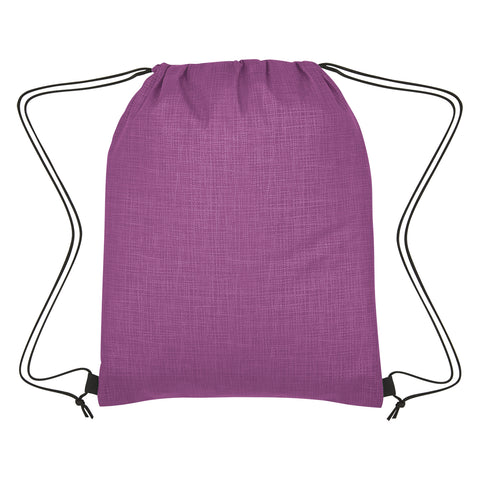 Crosshatch Non-woven Drawstring Bag