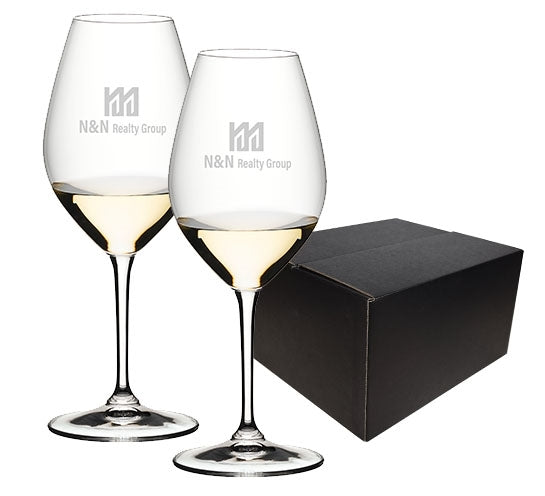 ~Ouveurture 002, 22.5oz RIEDEL crystal stemmed wine glass S/2 in Shadow black gift box
