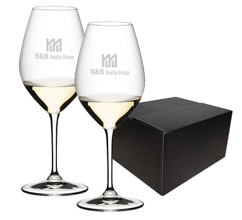~Ouveurture 002, 22.5oz RIEDEL crystal stemmed wine glass S/2 in Shadow black gift box