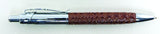 Executive Leather Pen Large Croco Accent brown