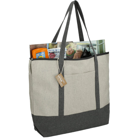 Repose 10oz Recycled Cotton Zippered Tote