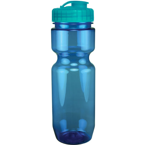 22 Oz. Translucent Bike Bottle w/ Flip Top Lid