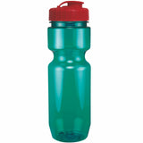 22 Oz. Translucent Bike Bottle w/ Flip Top Lid