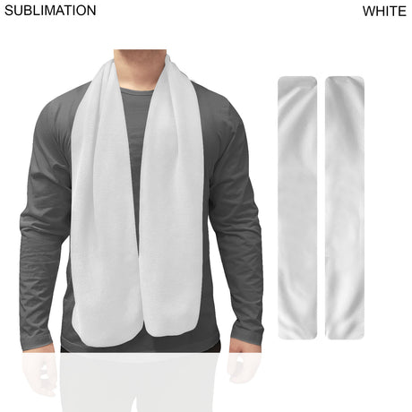 48 Hr Quick Ship - Ultra Soft and Smooth Microfleece Scarf, 8x60, Sublimated Edge to Edge 1 side