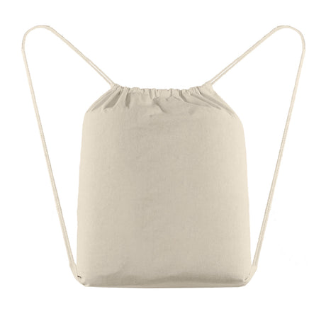 Java - 5 oz Natural Cotton Drawstring Backpack