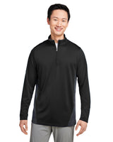 Harriton Men's Flash Snag Protection Plus IL Colorblock Quarter-Zip