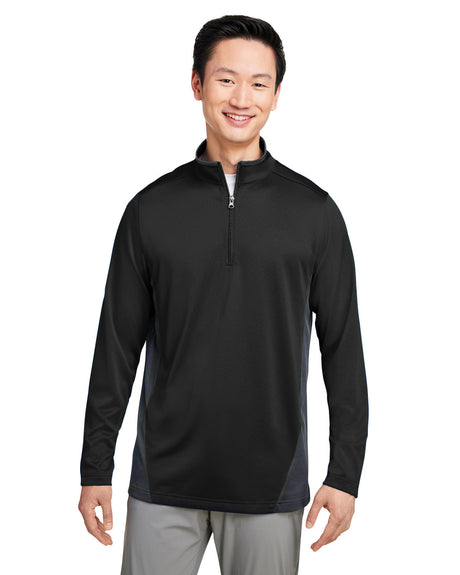 Harriton Men's Flash Snag Protection Plus IL Colorblock Quarter-Zip