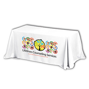 "Preakness Six" Fits 6 ft Table 3-Sided Economy Table Covers & Table Throws (PhotoImage Full Colour)