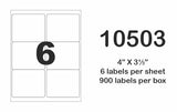 ZERO WASTE Laser Sheets- 100% recycled paper (4" x 3.33" -6 labels per sheet)