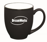 Bistro 16oz 2tone black/white ceramic mug in Ripple gift box