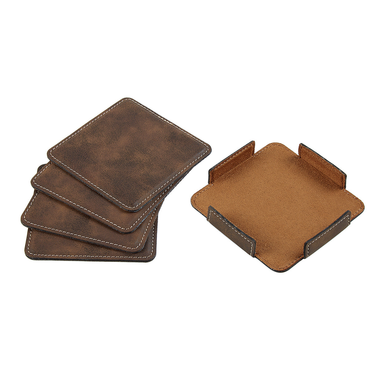 4-piece Coaster Set With Holder