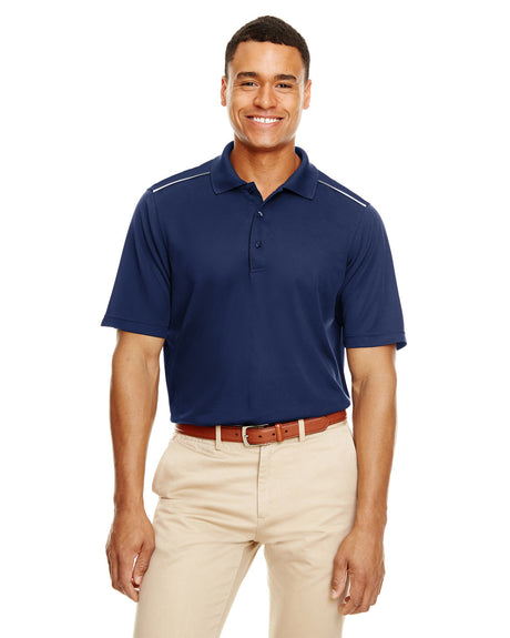 CORE 365 Men's Radiant Performance Piqué Polo with Reflective Piping