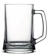 Kassel 16.75oz heavy base clear glass handled mug