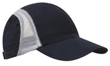 Microfiber & Mesh Sports Cap w/Reflective Trim