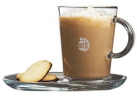 Barista Set 13.5oz mug and saucer clear glass