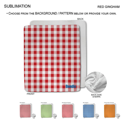 Checkered Blanket in Plush Sherpa Lined Micro Mink, 60x80, XL size