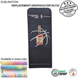 72 Hr Fast Ship - Replacement Full Color Graphics Double Sided for 3'W x 96"H EuroFit Straight Wall