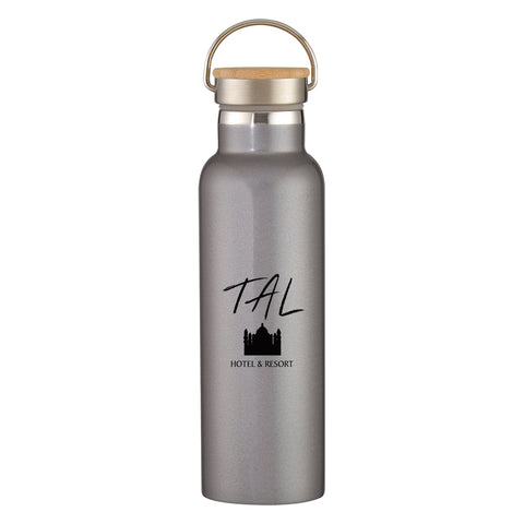 21 Oz. Liberty Stainless Steel Bottle With Wood Lid