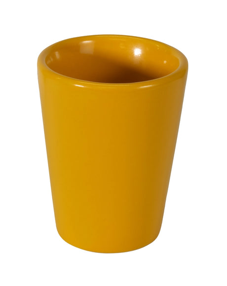 Bijou 2oz glossy ceramic shot glass yellow
