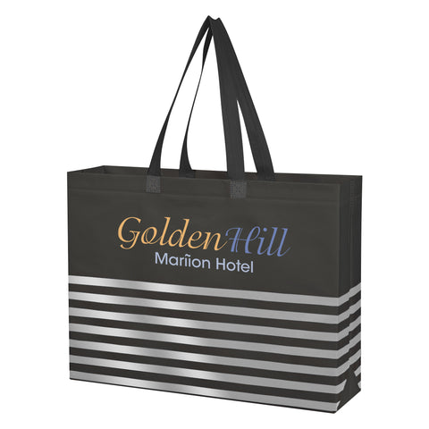 Non-woven Horizontal Stripe Tote Bag