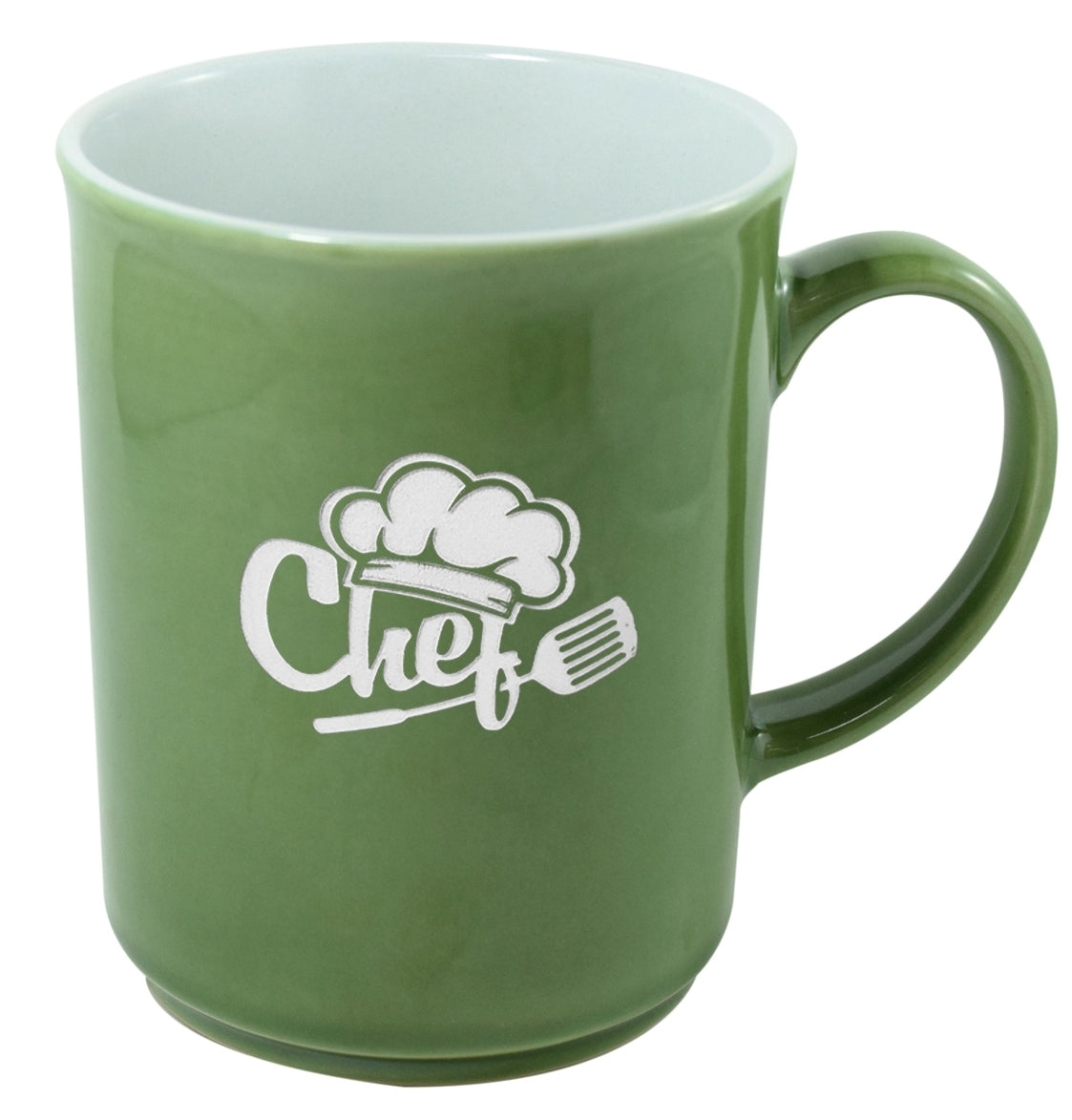 Cyprus 2tone green/white 14oz mug in a Ripple gift box - Etched