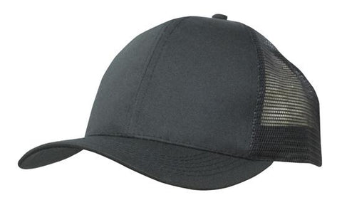000964 Breathable Poly Twill Cap w/Mesh Back