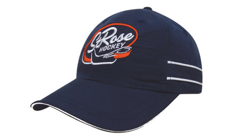 Microfiber Sports Cap w/Piping & Sandwich