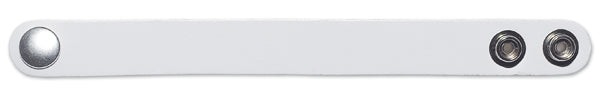 Leather Bracelet white 0.75"