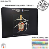 Replacement Full Color Graphics Double Sided for 8'W x 8'H EuroFit Straight Wall, NO SETUP CHARGE